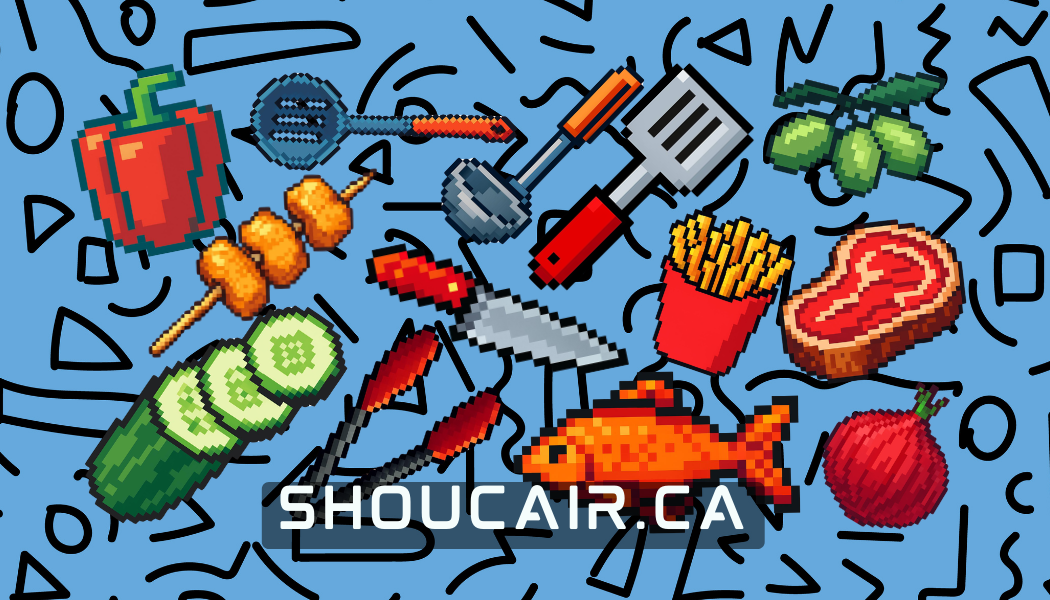 Shoucair Commerce Corporation — shoucair.ca — pixel art food icons
