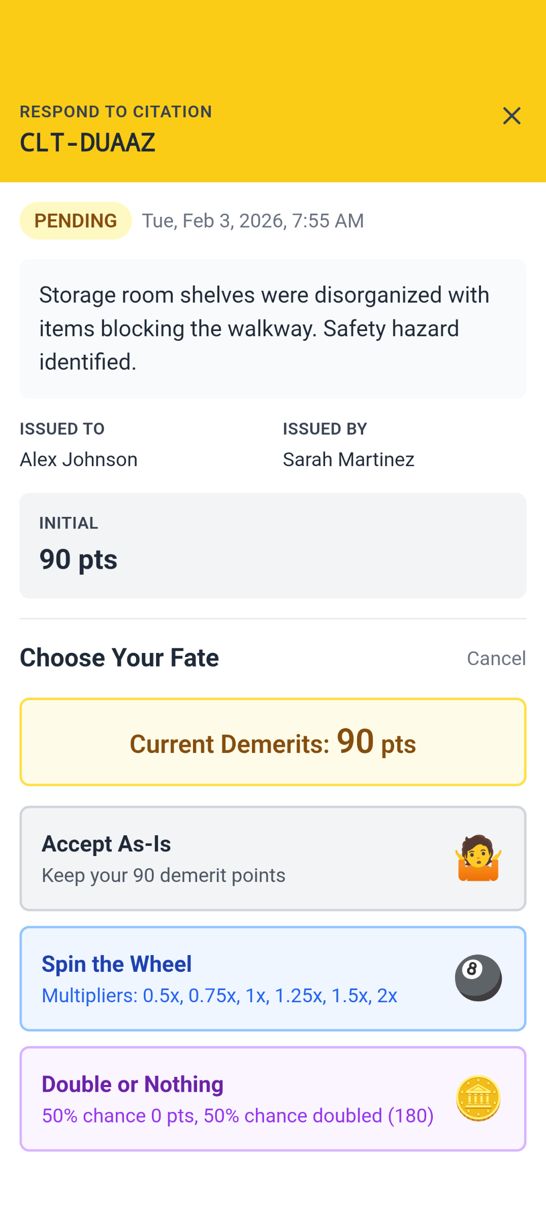 Clutter Tickets Screenshot